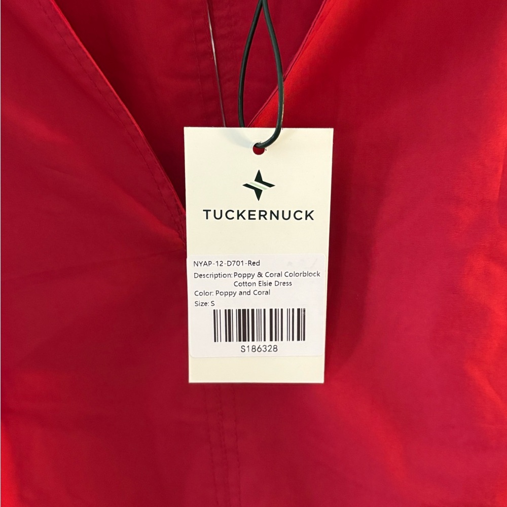 Tuckernuck Vibrant Red color block dress